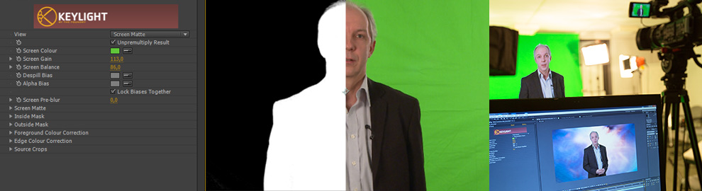 Greenscreenaufnahme Compositing